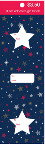 Gift Stickers : Blue Stars