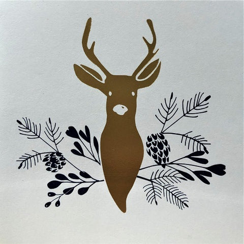 Gift Cards : Gold Reindeer