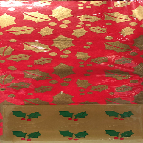 Christmas Tissue Paper : Red / Gold Holy
