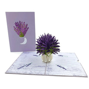 Pop Up Card : Lavender Vase