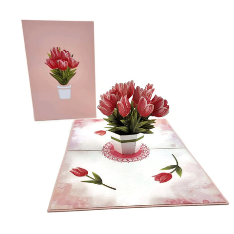 Pop Up Card : Bouquet of Tulips