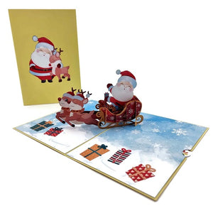 Pop Up Card : Santa Sleigh