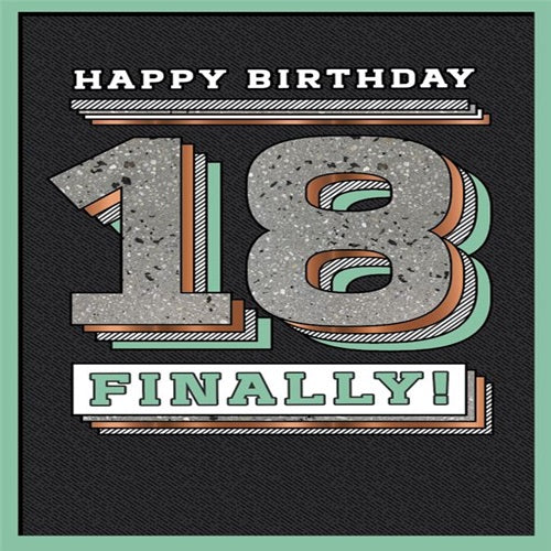 Happy Birthday 18 Finally! – Card King