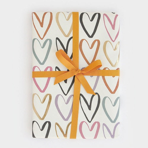 Folded Wrapping Paper : Hearts