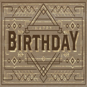 Happy Birthday - Wooden Card