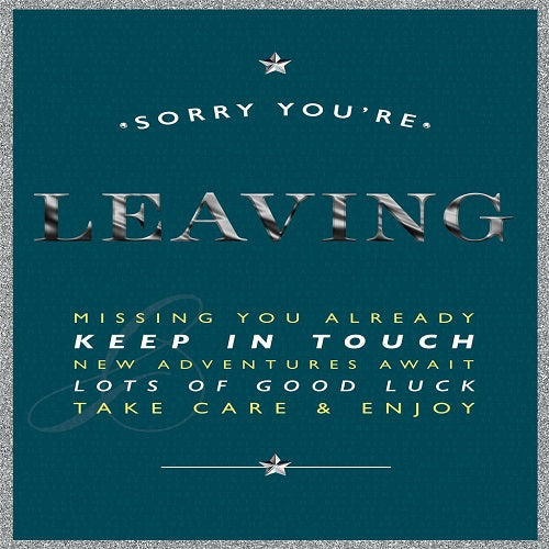 Large Card - Sorry You're Leaving