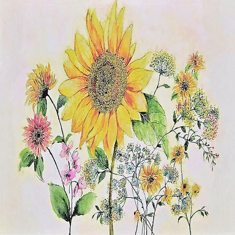 Card Set - Watercolor Sunflower