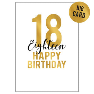 Large Card : 18 Happy Birthday