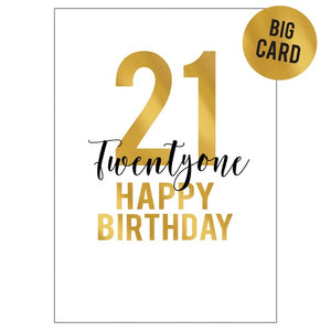 Large Card : 21 Happy Birthday
