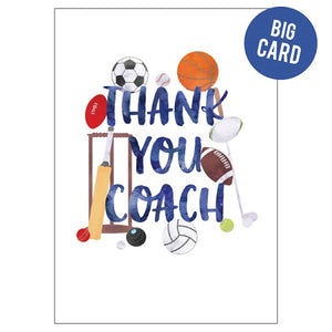 Large Card : Big Watercolour Coach