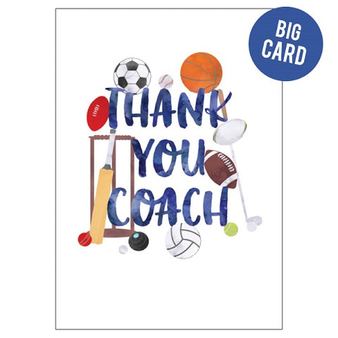 Large Card : Big Watercolour Coach