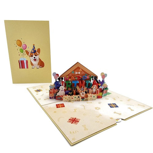 Pop Up Card : Birthday Puppies