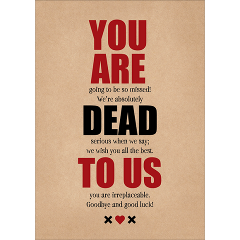 Large Card: Dead to Us