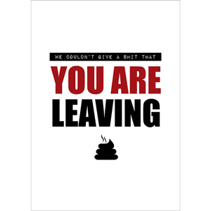 Large Card: You Are Leaving