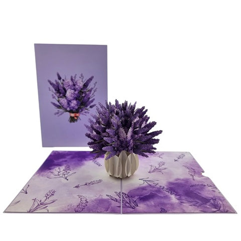 Pop Up Card : Lavender Vase