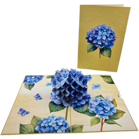 Pop Up Card : Blue Hydrangea