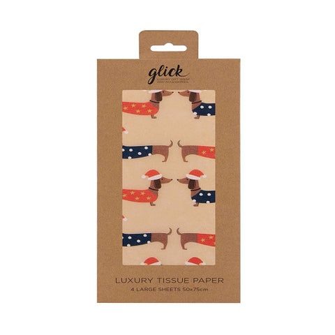 Luxury Tissue Paper : Dachshund Kraft