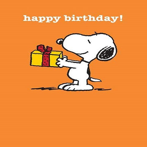 Happy Birthday! Snoopy with Present