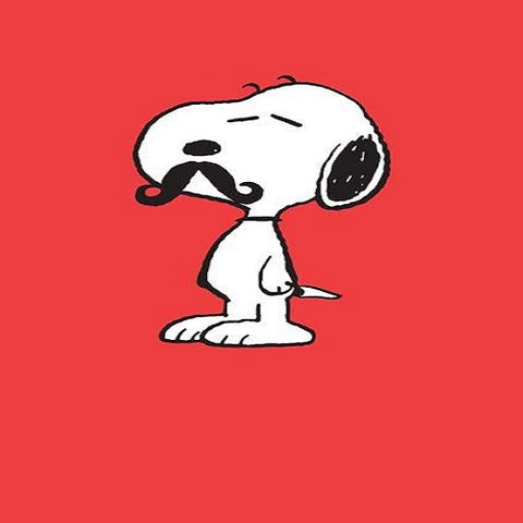 Snoopy with Moustache