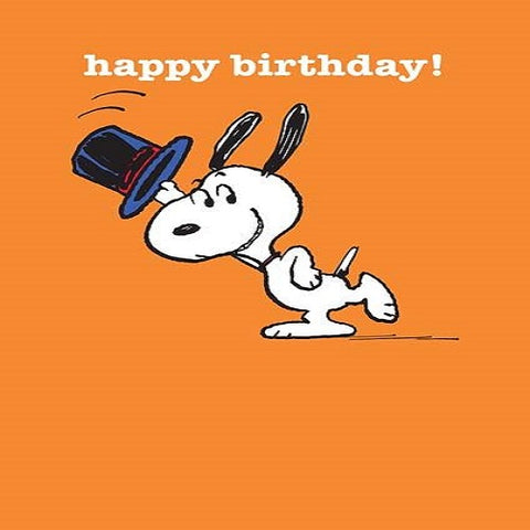 Happy Birthday - Snoopy with Top Hat