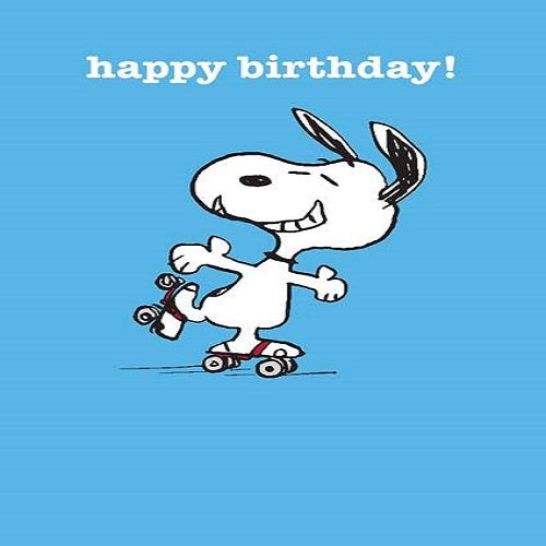 Happy Birthday - Snoopy on Skates