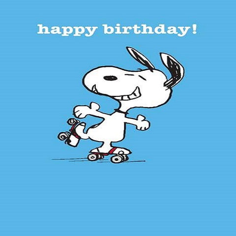 Happy Birthday - Snoopy on Skates