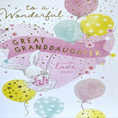 To a Wonderful Great Granddaughter