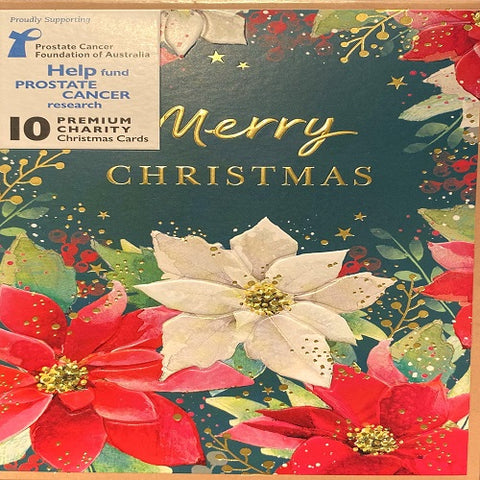Charity Card Set : Poinsettia Bouquet