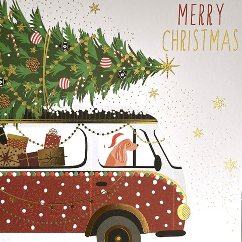 Dog Driving Combi - Merry Christmas
