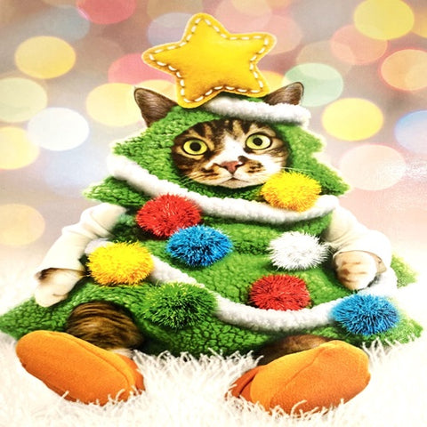 Cat Dressed as Tree