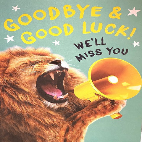 Large Card : Goodbye & Good Luck We'll Miss You