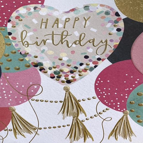 Happy Birthday - Heart Balloon