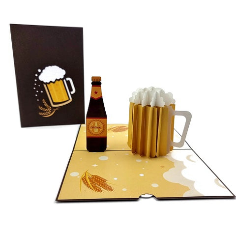 Pop Up Card : Beer & Cheers