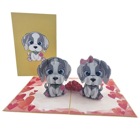 Pop Up Card : Puppy Love