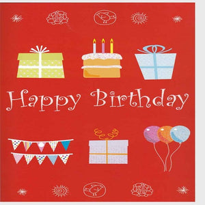 Large Card: Happy Birthday - Red