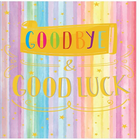 Large Card : Goodbye & Good Luck - Rainbow