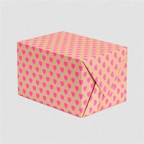 Folded Wrapping Paper : Pink Hearts