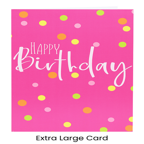 Large Card: Happy Birthday - Pink