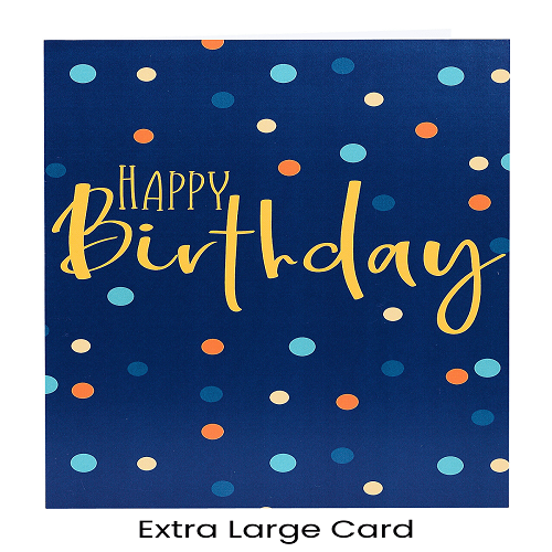 Large Card: Happy Birthday - Blue