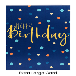 Large Card: Happy Birthday - Blue