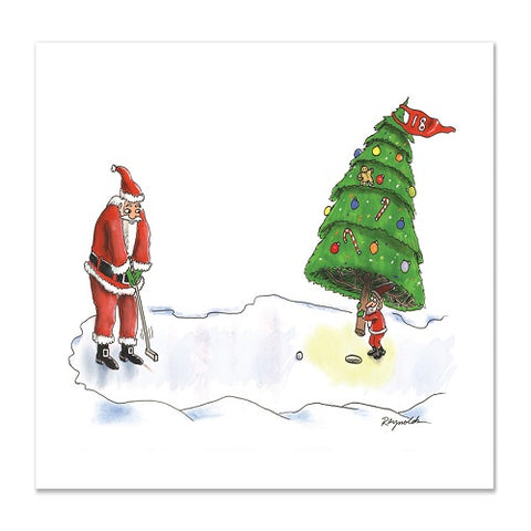 New Yorker : Santa Playing Golf