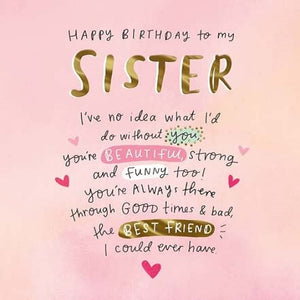 Happy Birthday to my Sister