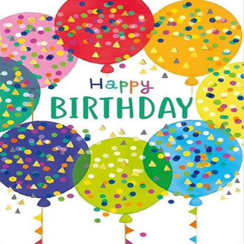 Large Card : Happy Birthday - Balloons