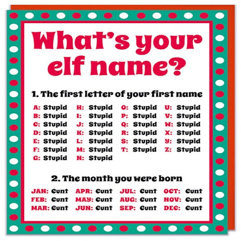 What's Your Elf Name ?
