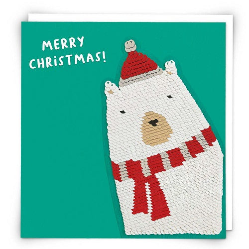 Sequin Card : Polar Bear