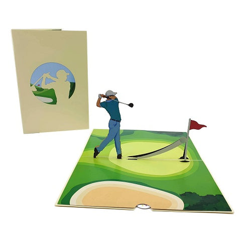 Pop Up Card : Golfer Man