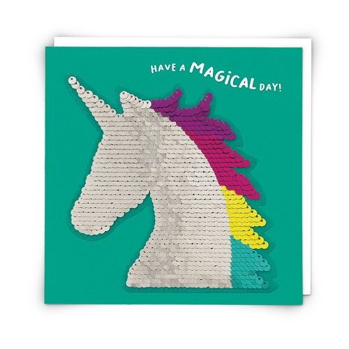 Sequin Card : Unicorn
