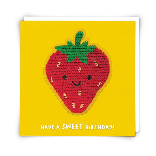 Sequin Card : Strawberry
