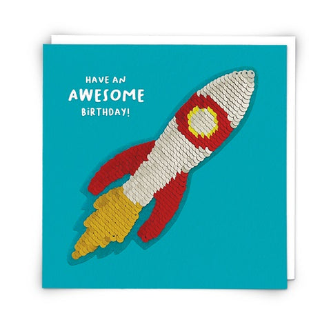 Sequin Card : Rocket