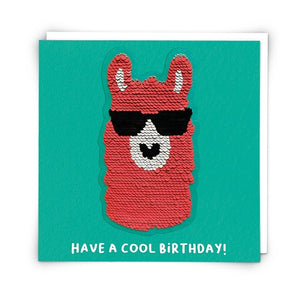 Sequin Card : Llama